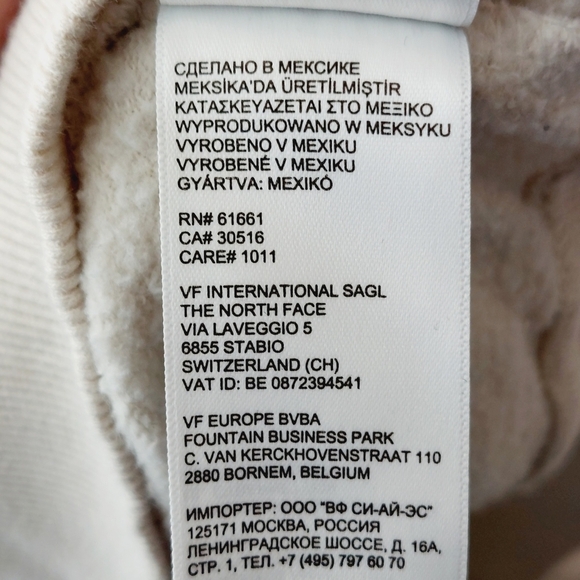 The North Face Women's White Cotton White Chest Logo Hoodie P2444 - Picture 7 of 9